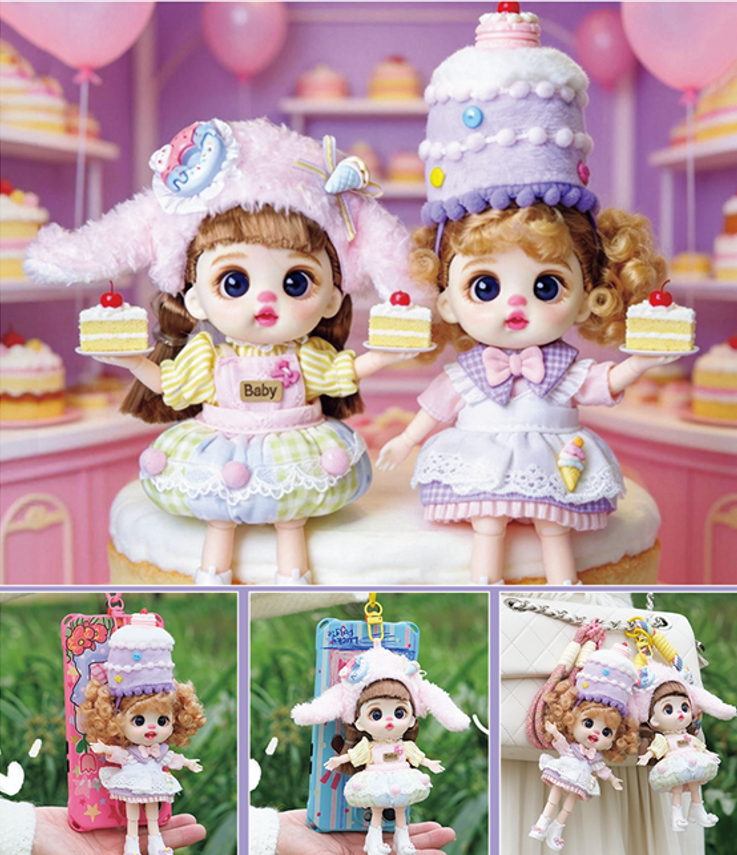 LUOLIFEN DOLL CAKE WORKSHOP TRENDY DOLLS - PHONE PENDANT -