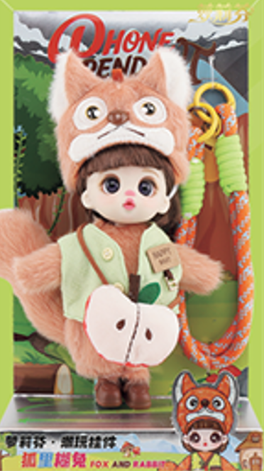 LUOLIFEN DOLL "Fox and Rabbit" TRENDY DOLLS - PHONE PENDANT -