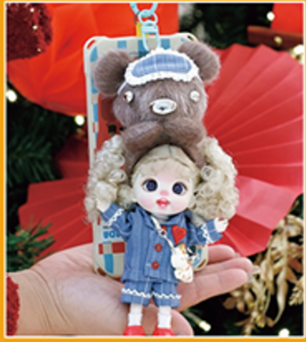 LUOLIFEN DOLL - FORTUNE BEAR - TRENDY DOLLS - PHONE PENDANT