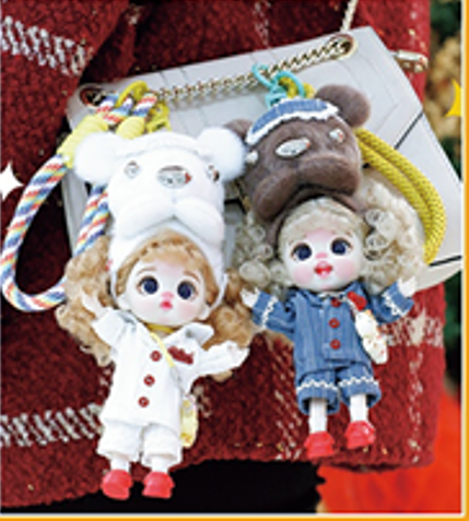 LUOLIFEN DOLL - FORTUNE BEAR - TRENDY DOLLS - PHONE PENDANT