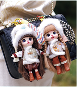 LUOLIFEN DOLL - LUCKY FU DOLL WITH LION DANCE HEAD - TRENDY DOLLS - PHONE PENDANT
