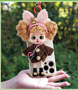 LUOLIFEN DOLL - KNITTING FUN ZOO - TRENDY DOLLS - PHONE PENDANT