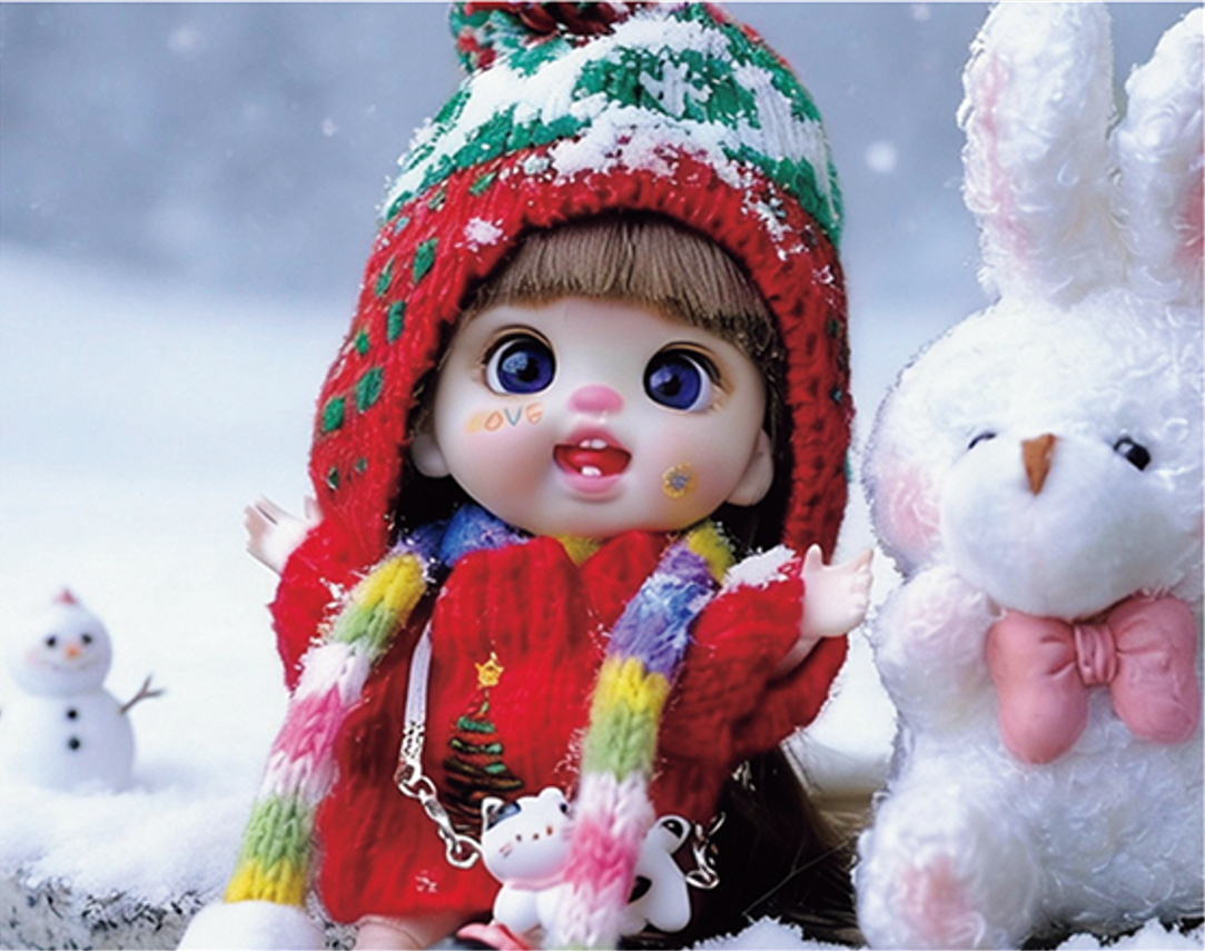 LUOLIFEN DOLL - CUTE COLORFUL KNITTED DOLL - TRENDY DOLLS - PHONE PENDANT