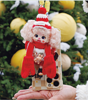 LUOLIFEN DOLL - CUTE COLORFUL KNITTED DOLL - TRENDY DOLLS - PHONE PENDANT