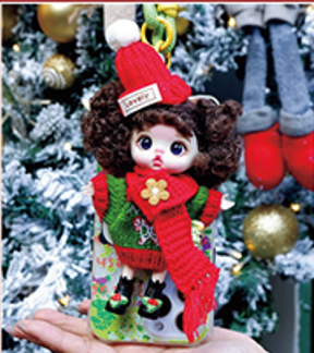 LUOLIFEN DOLL - CHRISTMAS BABY PARTY - TRENDY DOLLS - PHONE PENDANT