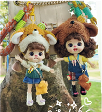 LUOLIFEN DOLL - DOG PARK - TRENDY DOLLS - PHONE PENDANT