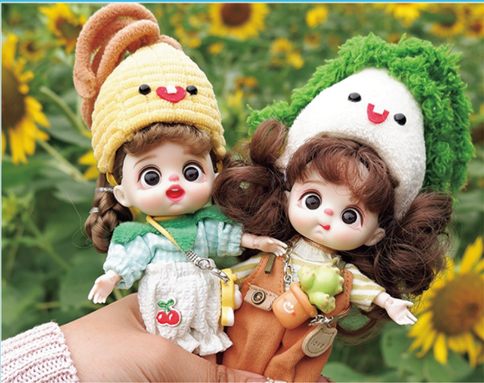 LUOLIFEN DOLL - WHITE RADISH & CORN - TRENDY DOLLS - PHONE PENDANT