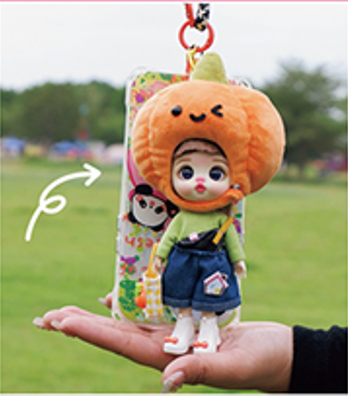 LUOLIFEN DOLL - TOMATO & PUMPKIN - TRENDY DOLLS - PHONE PENDANT