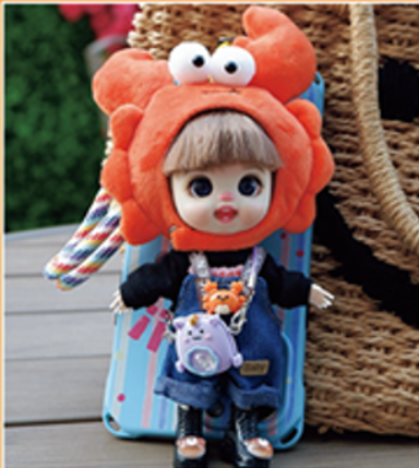 LUOLIFEN DOLL - STEAMED BUNS & CRABS DOLL - TRENDY DOLLS - PHONE PENDANT