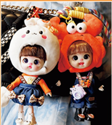 LUOLIFEN DOLL - STEAMED BUNS & CRABS DOLL - TRENDY DOLLS - PHONE PENDANT