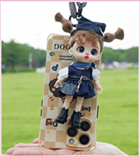 LUOLIFEN DOLL - FLIGHT ATTENDANT AND NURSE - TRENDY DOLLS - PHONE PENDANT