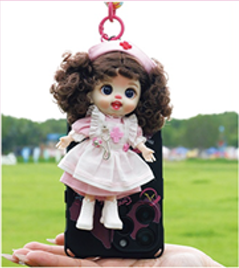 LUOLIFEN DOLL - FLIGHT ATTENDANT AND NURSE - TRENDY DOLLS - PHONE PENDANT