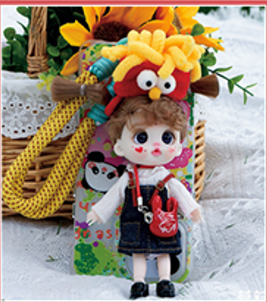 LUOLIFEN DOLL - HAMBURGERS AND FRENCH FRIES - TRENDY DOLLS - PHONE PENDANT