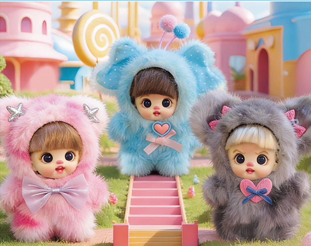LUOLIFEN DOLL - FLUFFY HEART BABY - TRENDY DOLLS - PHONE PENDANT / BRACELET