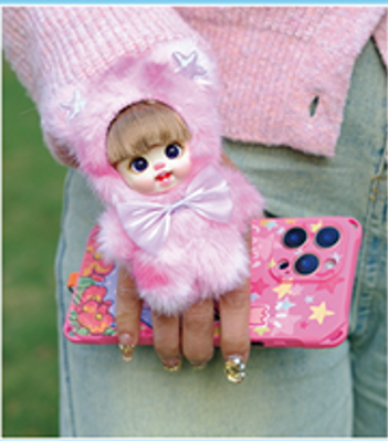 LUOLIFEN DOLL - FLUFFY HEART BABY - TRENDY DOLLS - PHONE PENDANT / BRACELET
