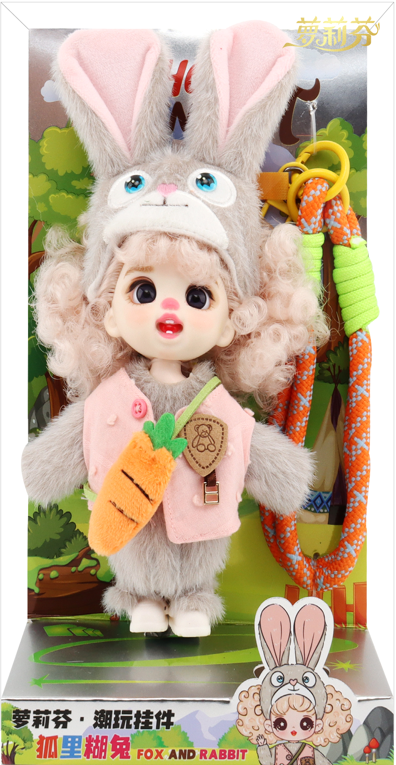 LUOLIFEN DOLL "Fox and Rabbit" TRENDY DOLLS - PHONE PENDANT -