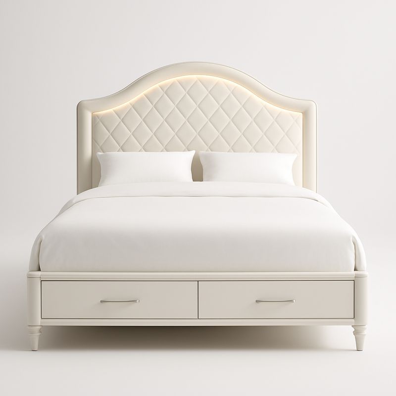 Łóżko tapicerowane z zagłówkiem i szufladami 200x160 cm