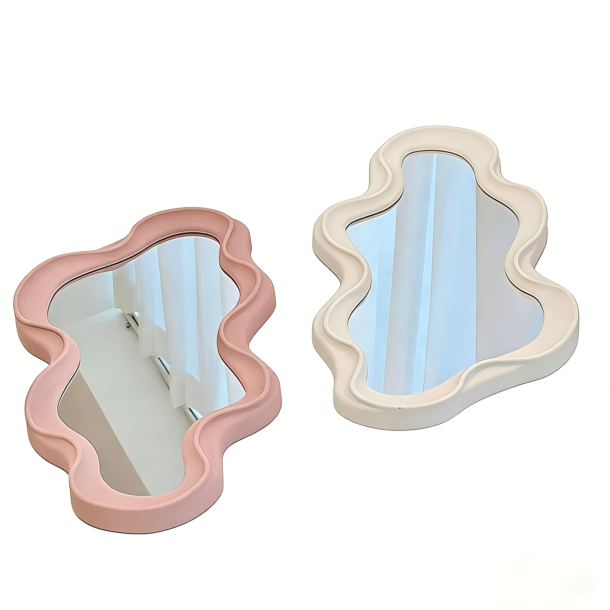 Asymmetrical Aesthetic Wavy Mirror