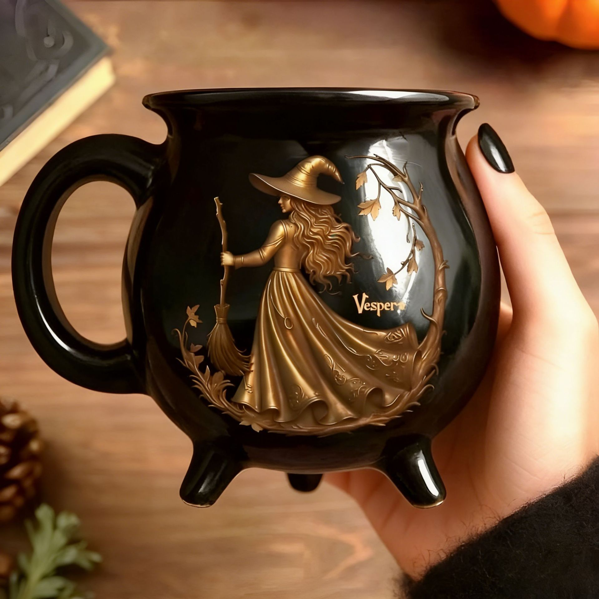 ☕ Sip Magical Brew In Witch Cauldron Mug – 6 Gothic Halloween Wizard Ceramic Cup Styles