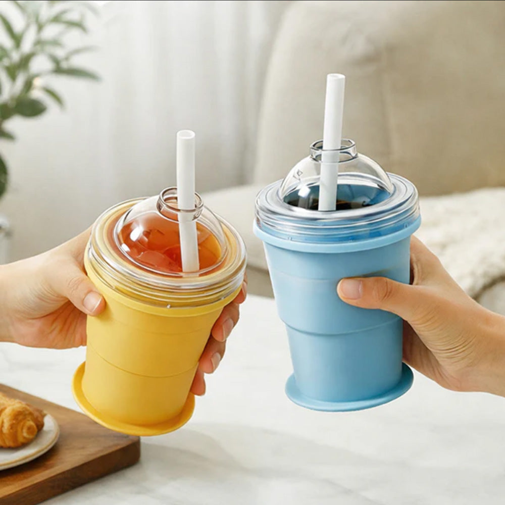 🥤 Portable 2-in-1 Ice Maker Cup Collapsible Easy Release Ice Cup