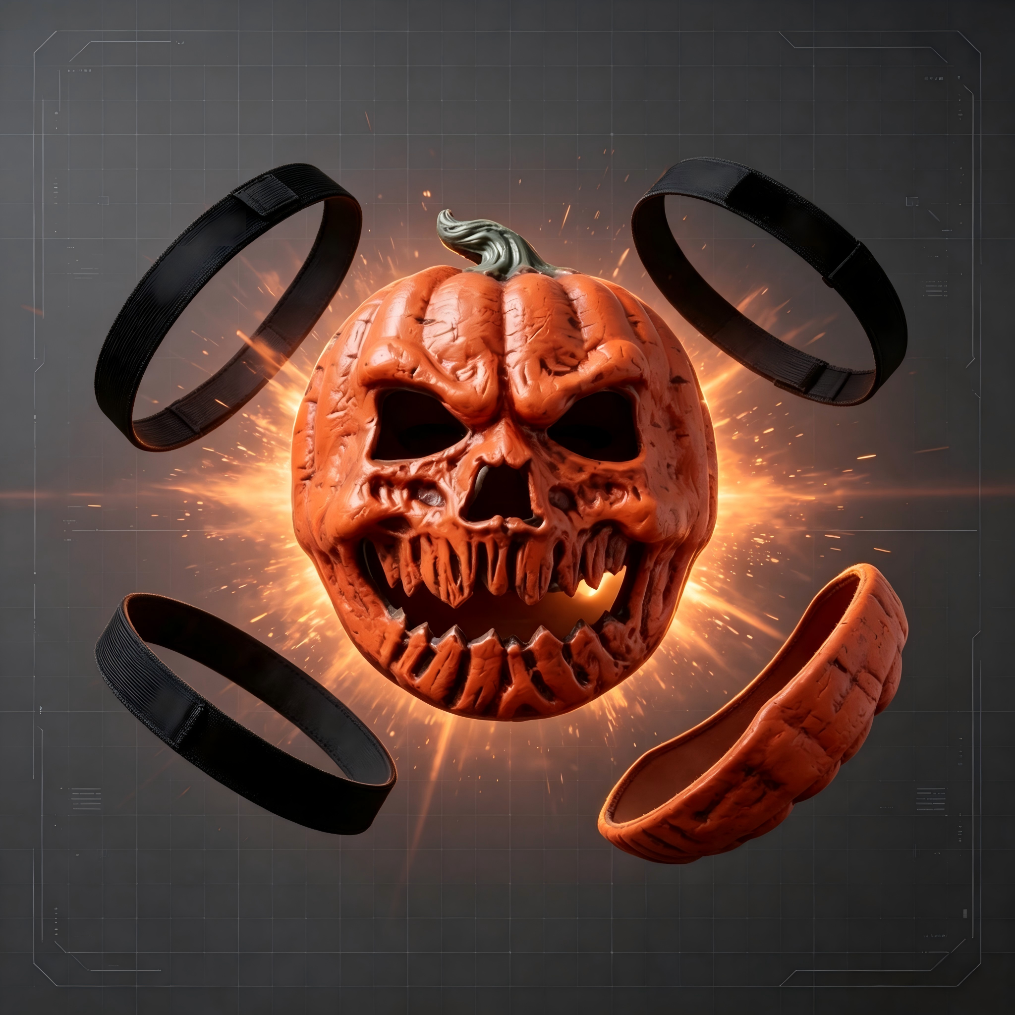 🎃The Evil Jack-O'-Lantern🎃 Premium Pumpkin Skull Horror Mask