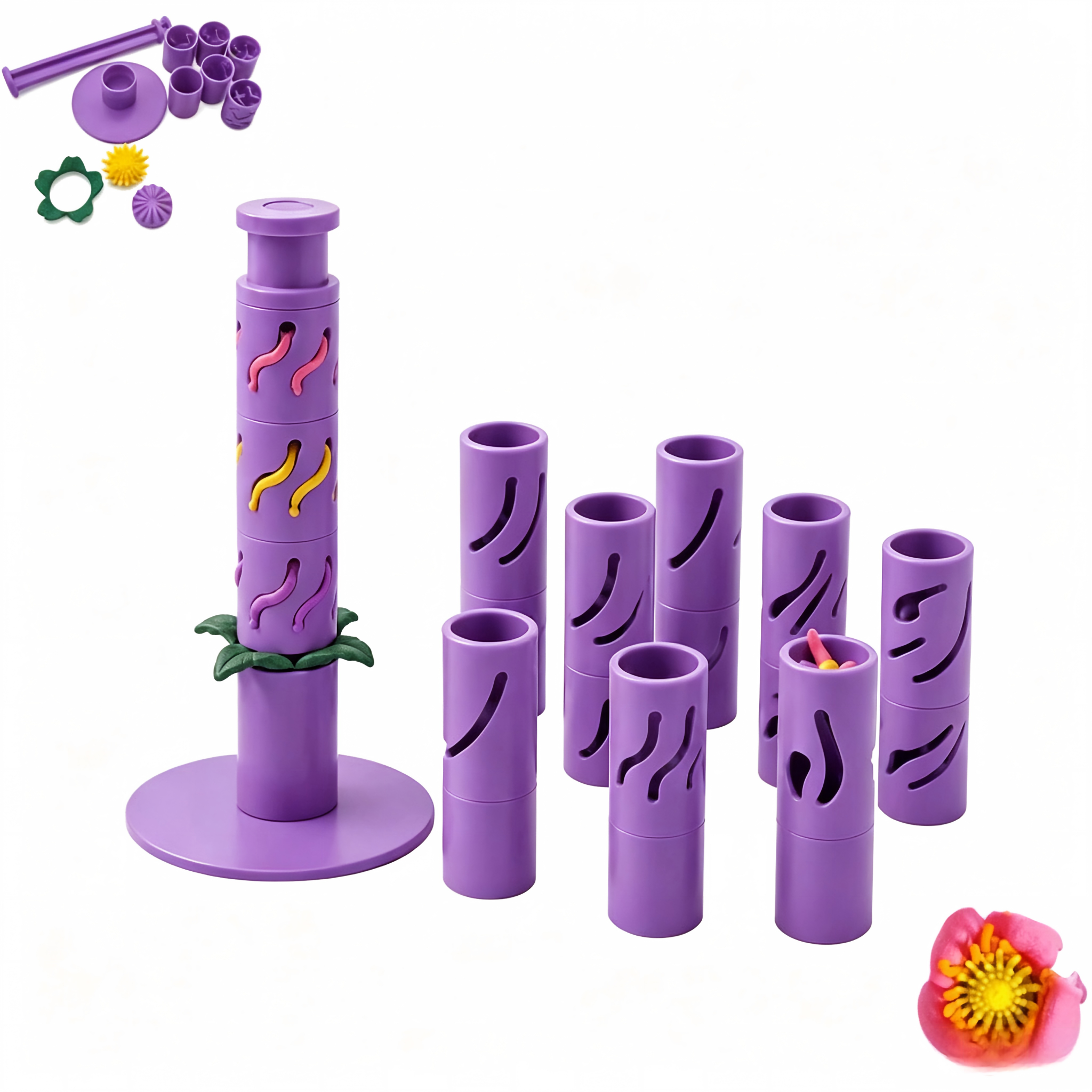 🔥 Last Day Only  49% OFF🎉-Modular Clay Bloom Maker with 9 Shaping Sleeves