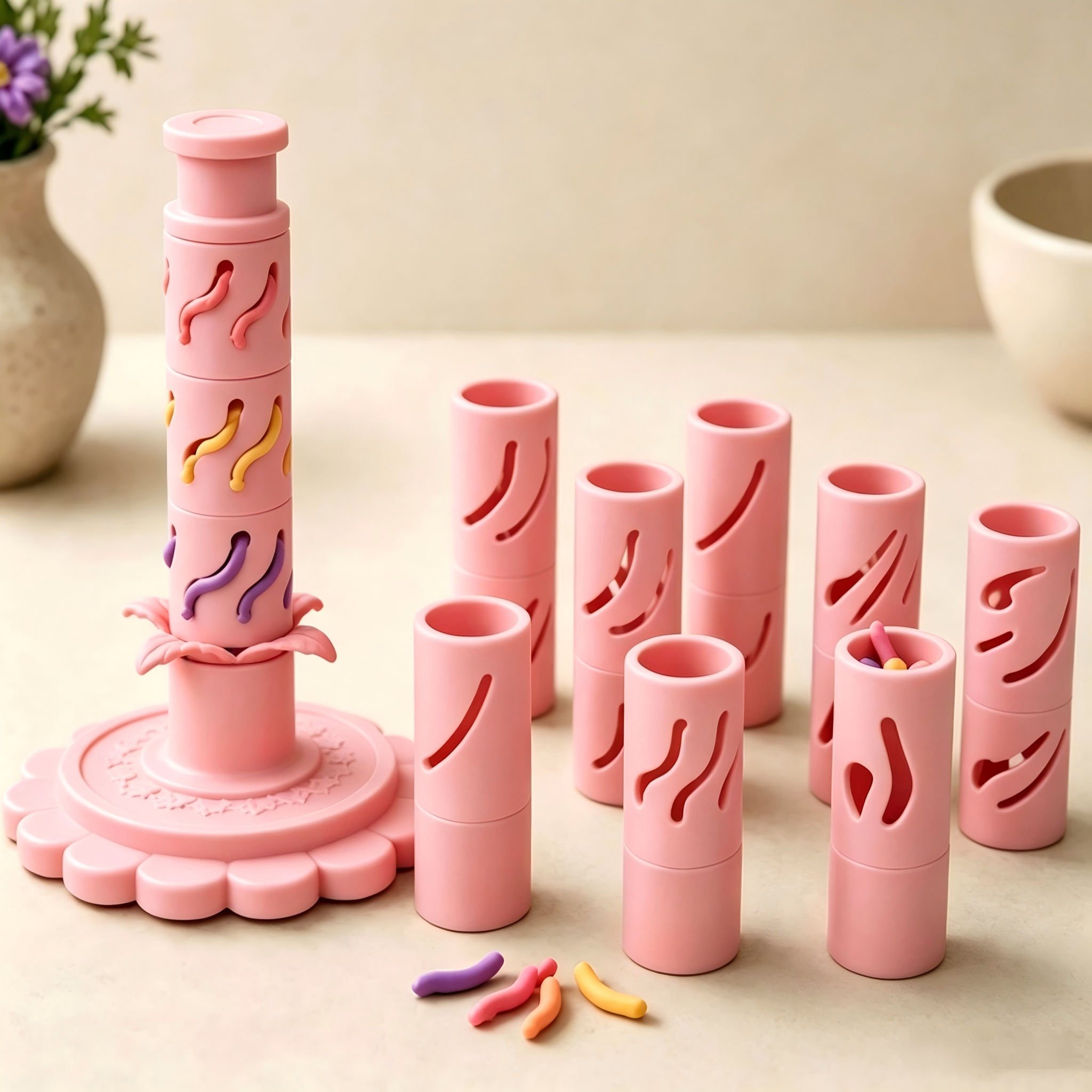 🔥 Last Day Only  49% OFF🎉-Modular Clay Bloom Maker with 9 Shaping Sleeves