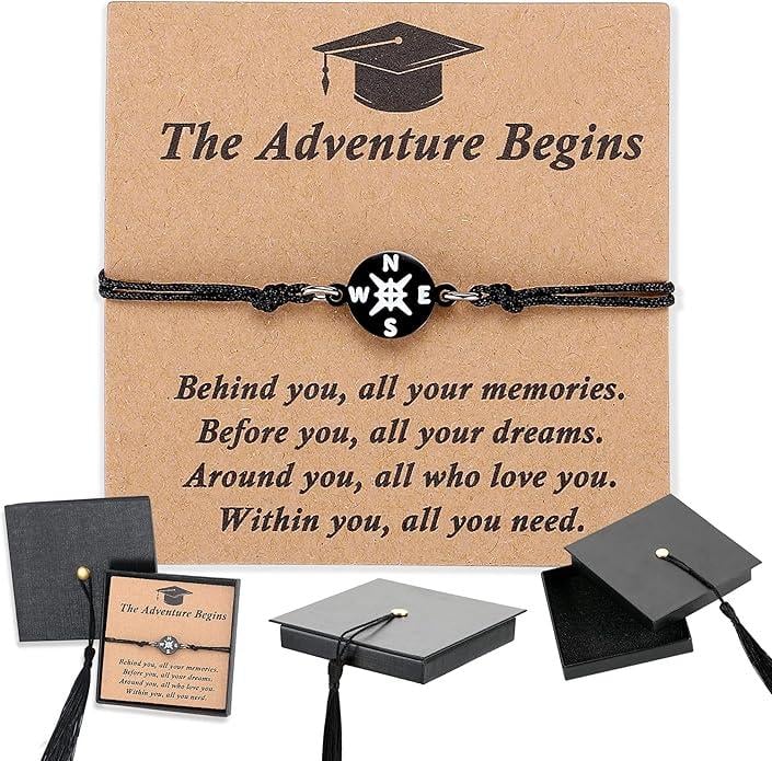 ✨Class of 2026 Compass Bracelet Graduation Gift with Cap Box & Inspirational Card