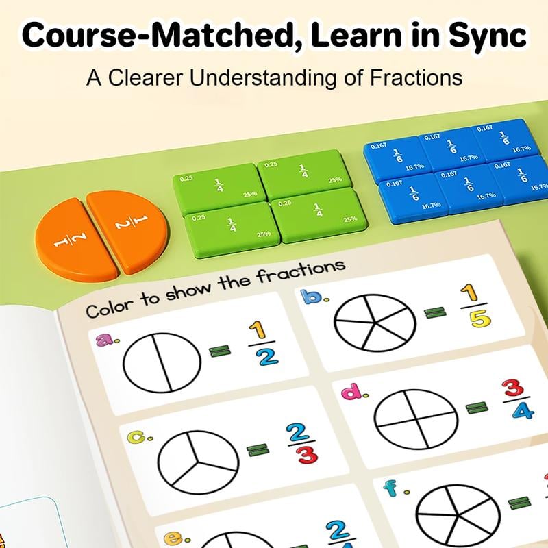 📚🧲Magnetic Fraction Demonstration Book-102 pcs!