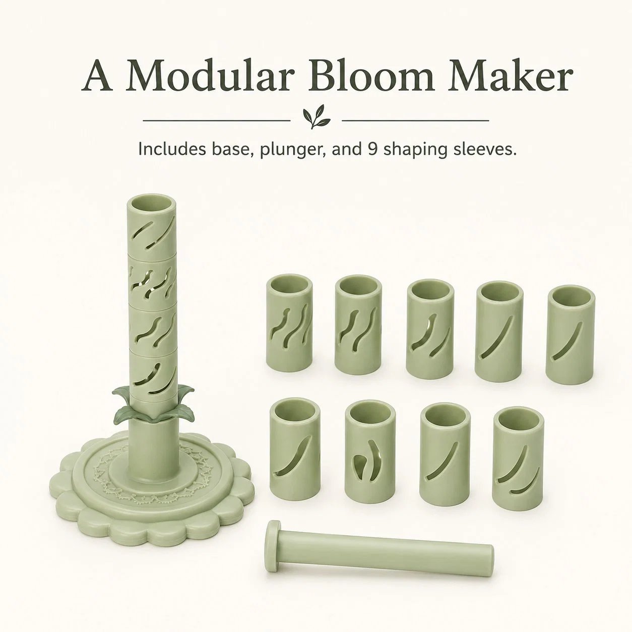 🔥 Last Day Only  49% OFF🎉-Modular Clay Bloom Maker with 9 Shaping Sleeves