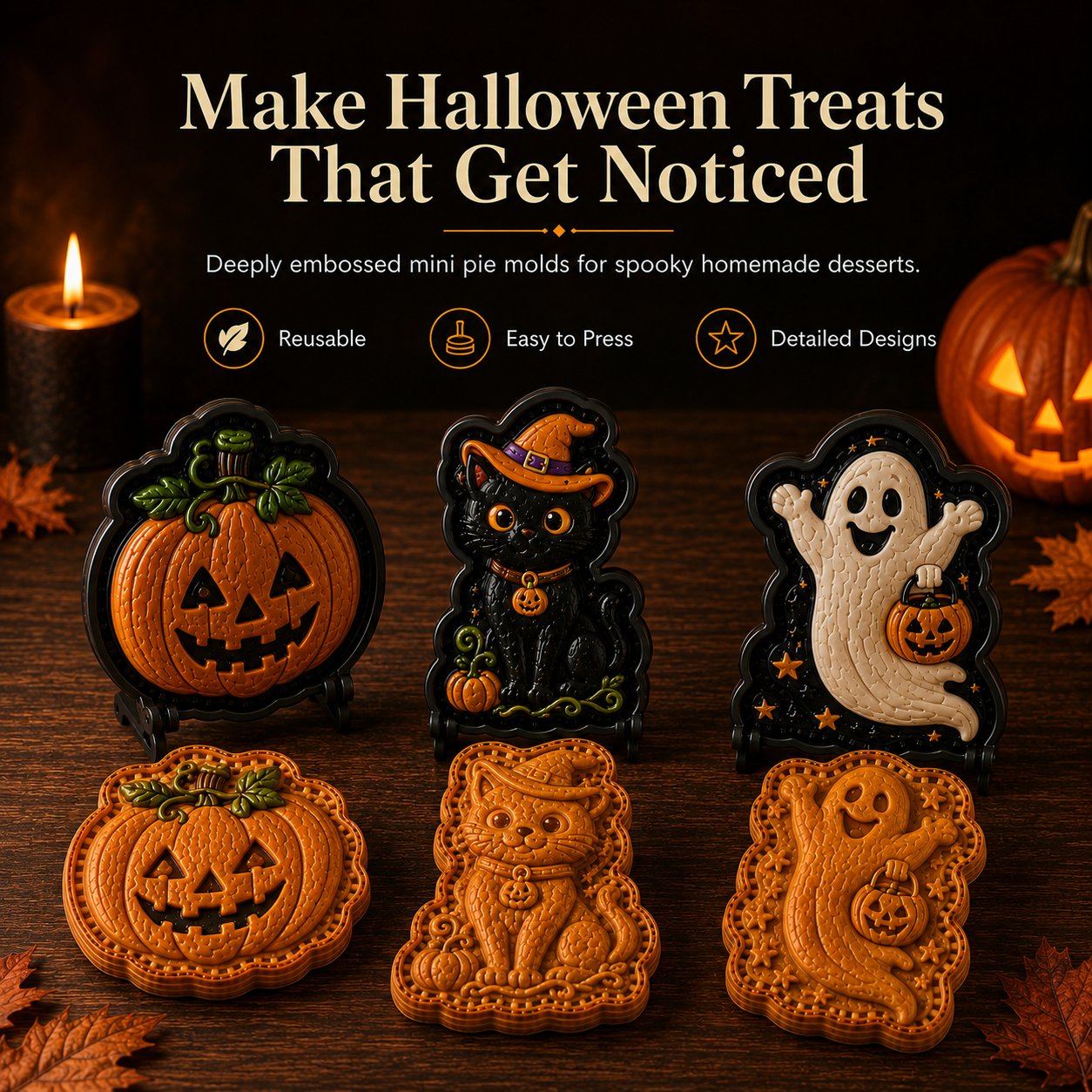 🎃 Halloween Mini Pie Mold Collection🚚 Buy 3+ Get Free Shipping