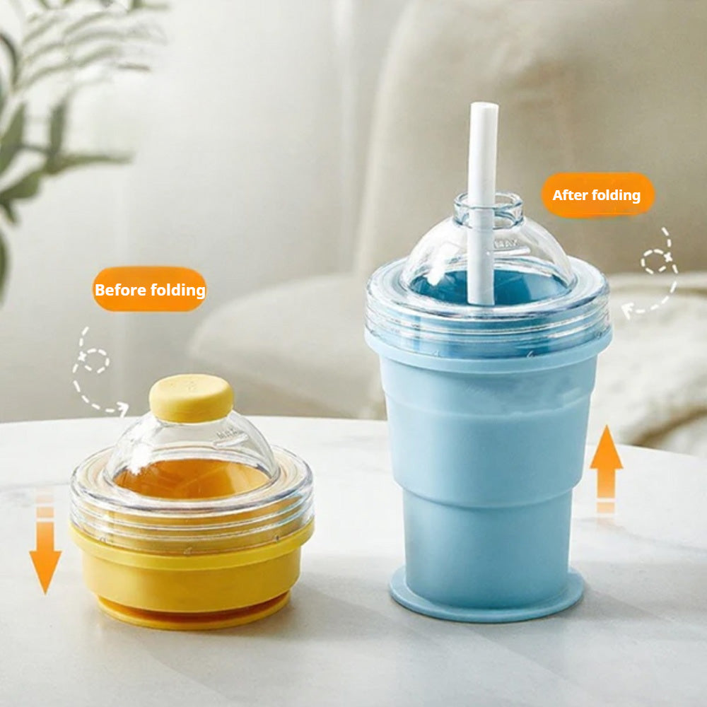 🧊 2-in-1 Collapsible Ice Maker Cup Portable Chilling Drink Cup