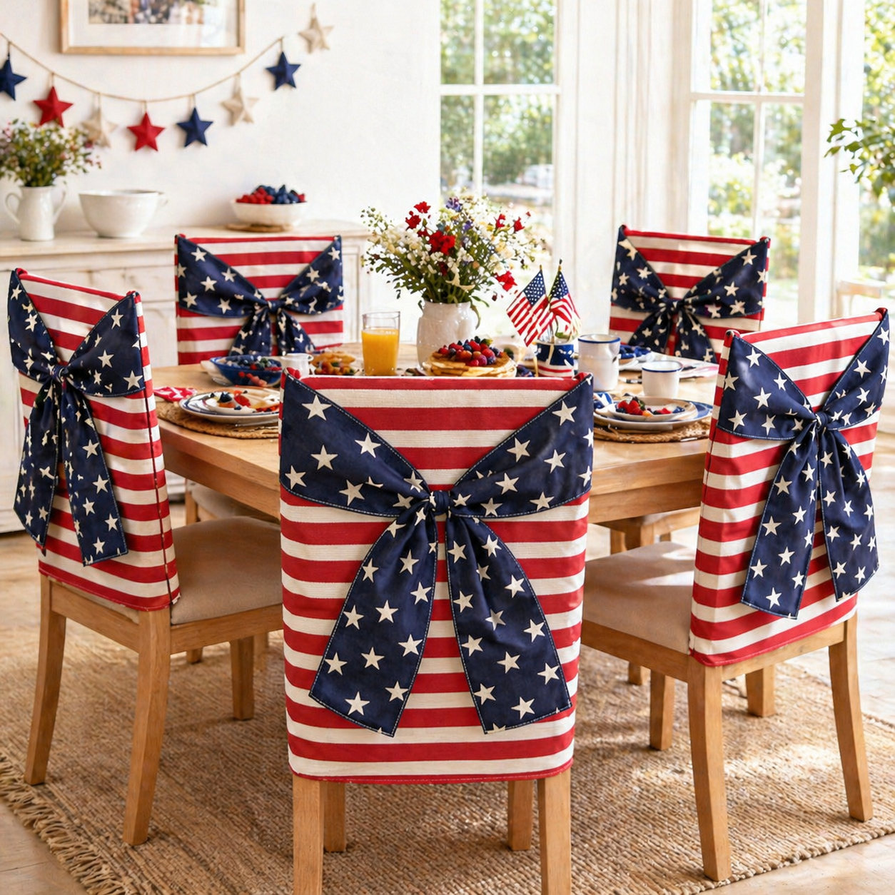 Set of 3 Independence Day Chair Covers