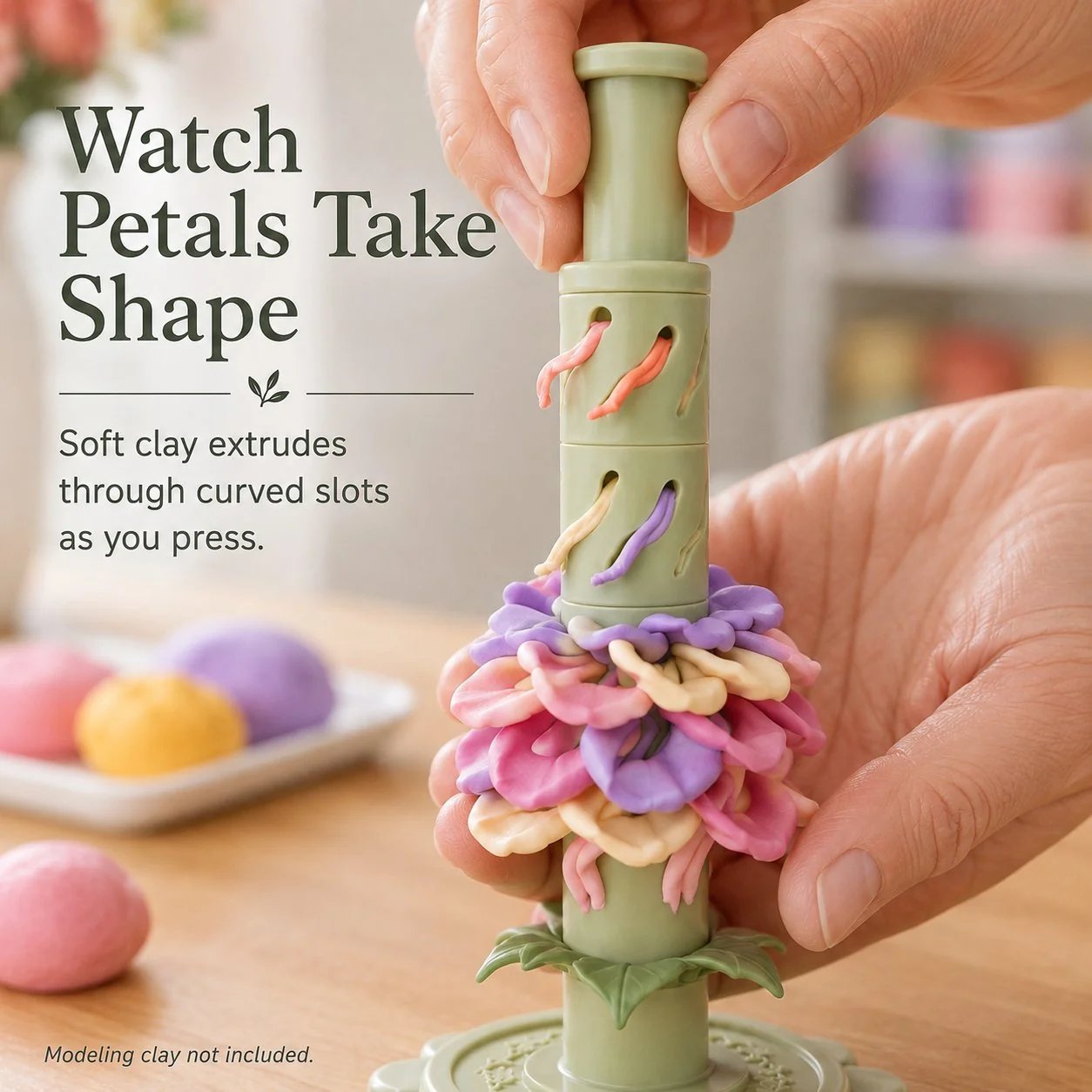 🔥 Last Day Only  49% OFF🎉-Modular Clay Bloom Maker with 9 Shaping Sleeves