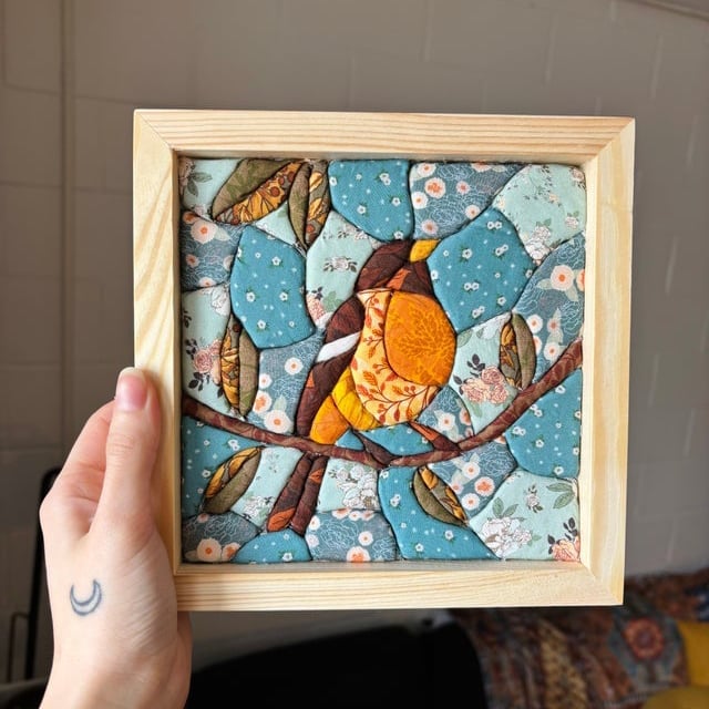 🧵 No-Sew Kinusaiga Fabric Art Kit DIY Layered Tucking Textile Decor