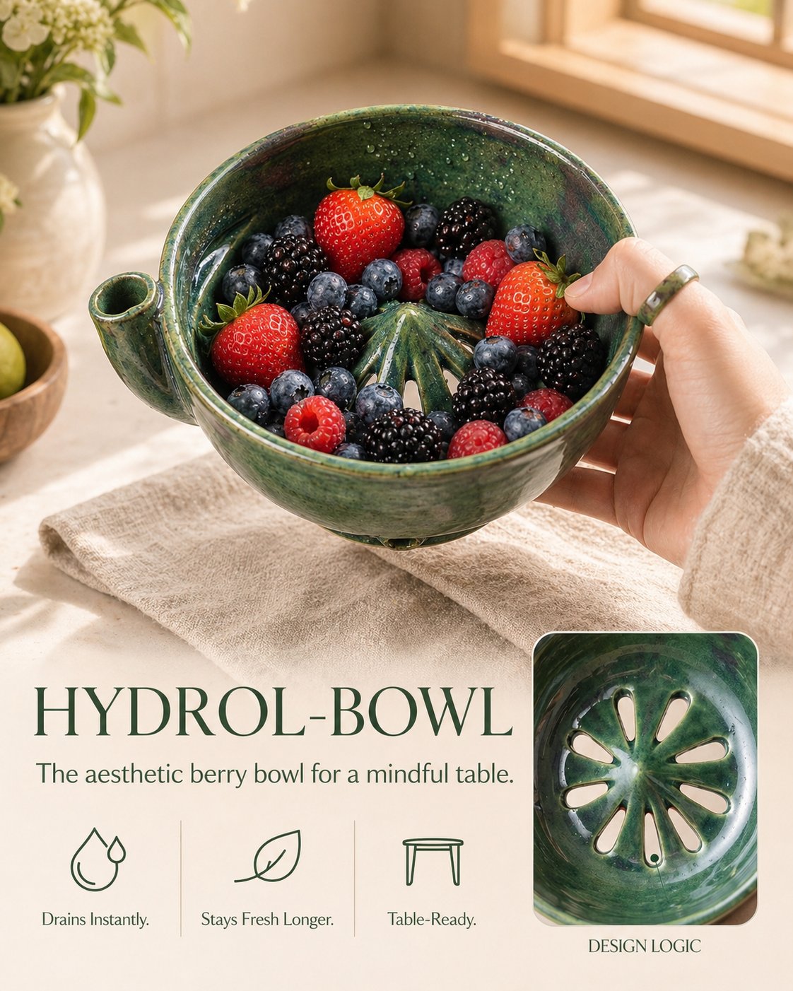 Artisan Ceramic Hydro Bowl