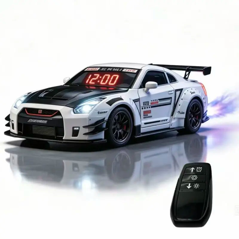 🔥LAST DAY 50% OFF -🚗 Hyper Car Alarm Clock with Realistic Engine Sound & LED Lights ✨