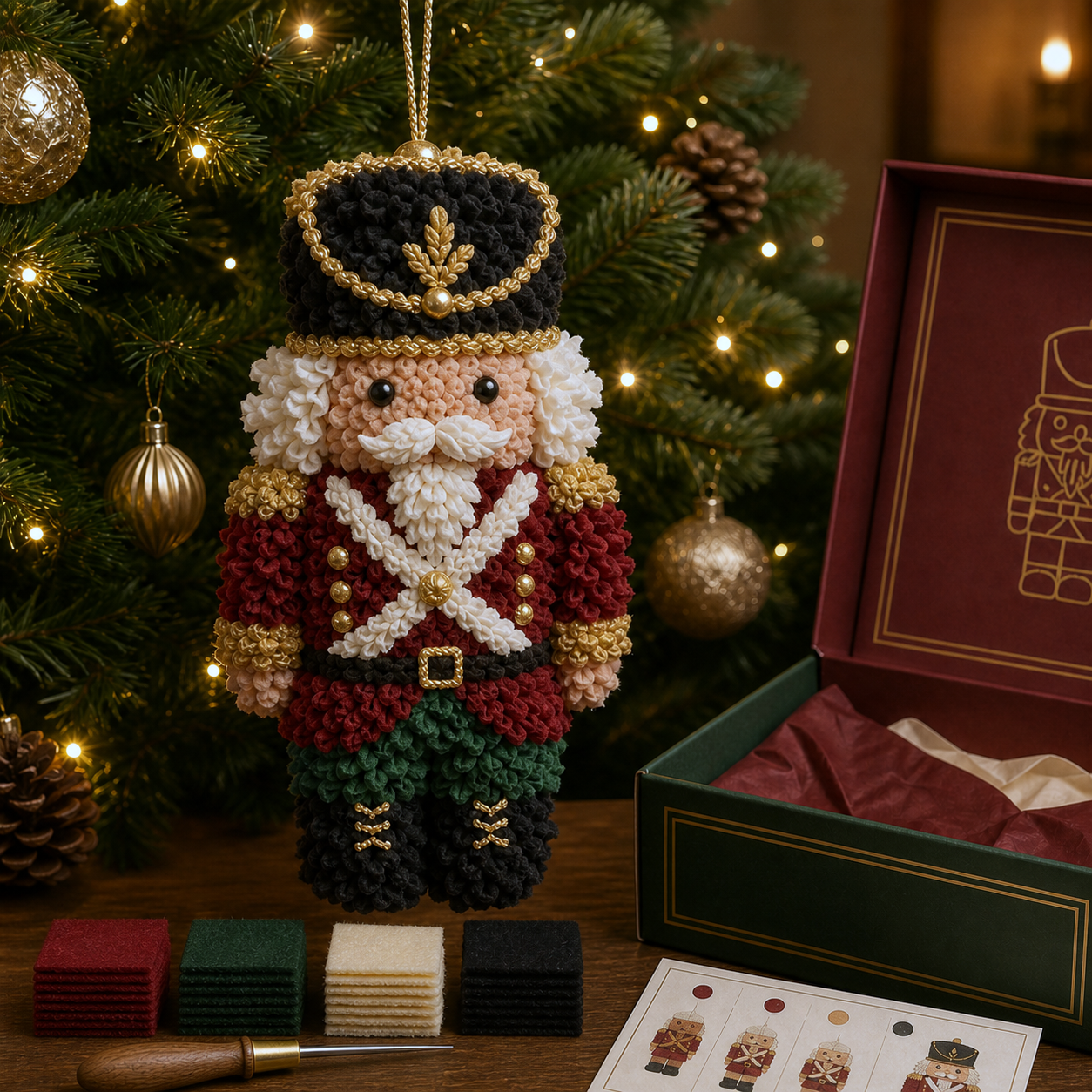 🔥49% Off Last Day - BUY 3 GET 49% Off🔥 3D Fabric Poke Christmas Ornament Kit