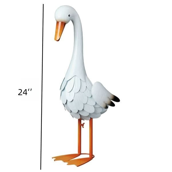 Gcvizuso 24in Large Porch Goose Statue, Goose Tall Garden Statue for Outdoor Lawn Yard Garden Front Yard Backyard Decor
