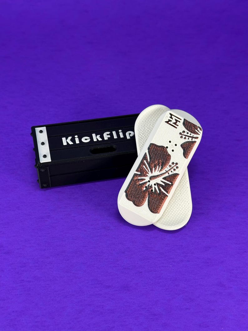 Kickflip Magnetic Skateboard Fidget Toy with Sliding Case Option  | Glow in the Dark, Various Colours