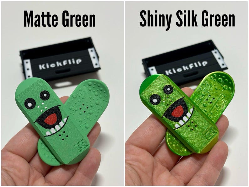 Kickflip Magnetic Skateboard Fidget Toy with Sliding Case Option  | Glow in the Dark, Various Colours