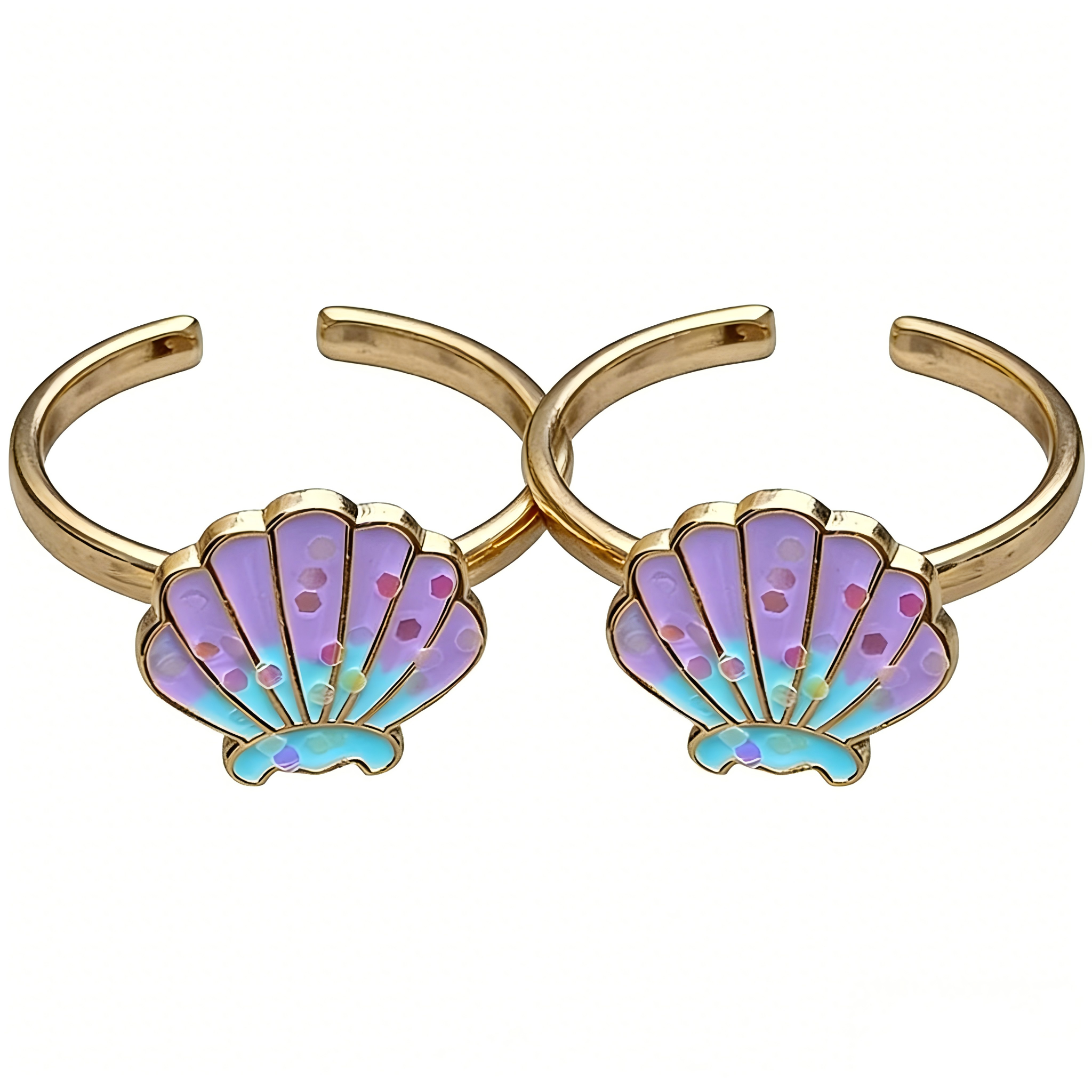 Pastel Shell Anxiety Ring 💜