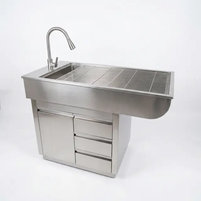 Stainless Steel Kitchen Workstation with Sink