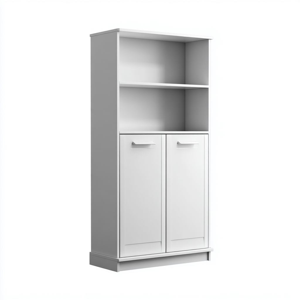 Meuble à chaussures bois 70x25x120 cm blanc adapté à l'entrée - design moderne-Pinegohut