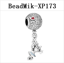 New Design DS 151-200 Mouse 100% S925 Silver Pendant Bead Charms For Fine Jewelry Making Fit Women Girl Bracelet Gift