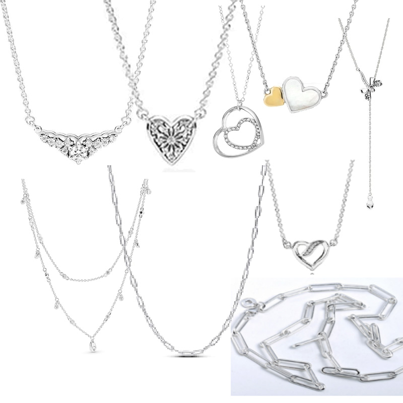New Copper Alloy Silver Plated Cultured Shell Pearl Necklace For Women Girl Gift Adjustable Chain With Pedant Jewelry Making