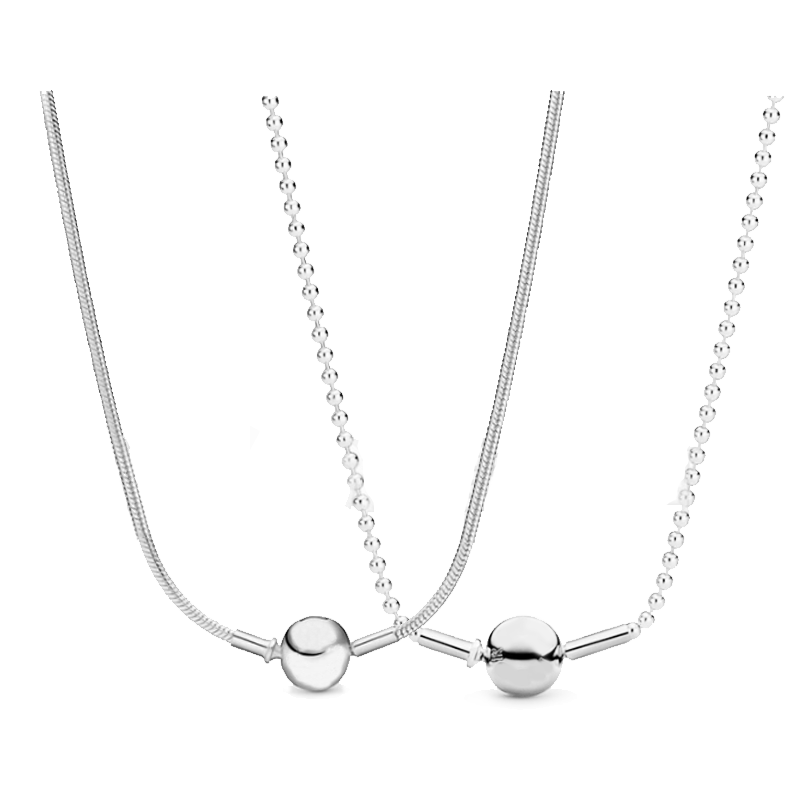 New Necklace 45cm 50cm 60cm Jewelry Making New Copper Alloy Silver Plated Cultured Shell Pearl Necklace For Women Girl Gift Chain With Pedant