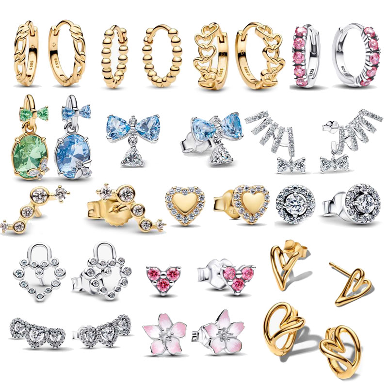 2026 New Zircon Bow Beautiful Butterfly Moon High Quality Copper Alloy Silver Plated Earrings New Earring Accessories Gift Valentine's Day Gift