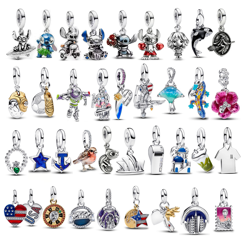 High-quality Copper Alloy Silver Plated Bead Gecko Soccer Bird Jewelry Making Charm Free ShippingGraduation Gifts Friends Family and Classmates