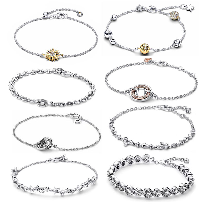 New 2023 Trend Copper Alloy Silver Plated Zircon Bracelet Female Heart-Shaped  Women's Jewelry Valentine's Day Gift 2023 Trend Charm Man DIY